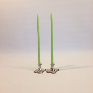 2 små lysestager, sølvplet